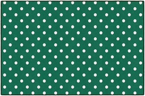 Flagship Carpets Small Polka Dots Children's Classroom Décor Area Rug for Schools, Durable and Fun for Learning Centers, Daycares and Preschools, 5' X 7'6" - Red|B0FLNP9HQ8