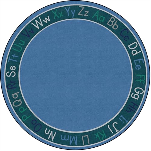 Flagship Carpets Alphabet Classroom Educational Area Rug for Kids and Teachers, Durable Quality for Schools, Preschool, Daycare, Learning Centers, and Home, 7'6" x 12' - CoolBlue|B0FLNKMT4S