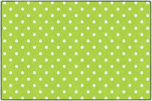 Flagship Carpets Small Polka Dots Children's Classroom Décor Area Rug for Schools, Durable and Fun for Learning Centers, Daycares and Preschools, 5' X 7'6" - Red|B0FLNP9HQ8