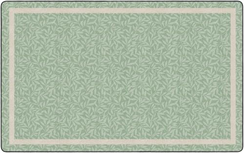 Flagship Carpets Farmhouse Leaves Classroom Educational Area Rug for Kids and Teachers, Durable Quality for Schools, Preschool, Daycare, Learning Centers, and Home, 7'6" x 12' - Sage|B0FLNS4CTK
