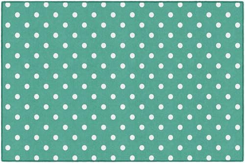 Flagship Carpets Small Polka Dots Children's Classroom Décor Area Rug for Schools, Durable and Fun for Learning Centers, Daycares and Preschools, 5' X 7'6" - Red|B0FLNP9HQ8