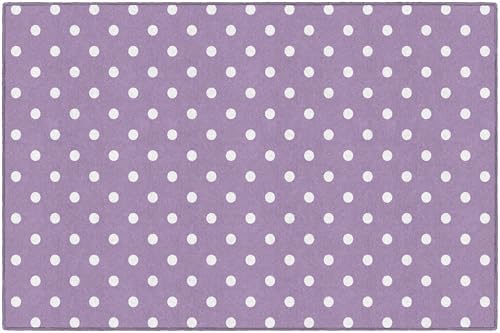 Flagship Carpets Small Polka Dots Children's Classroom Décor Area Rug for Schools, Durable and Fun for Learning Centers, Daycares and Preschools, 5' X 7'6" - Red|B0FLNP9HQ8