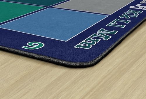 Flagship Carpets Sitting Grid Classroom Educational Area Rug for Kids and Teachers, Durable Quality for Schools, Preschool, Daycare, Learning Centers, and Home, 7'6" x 12' - CoolBlue|B0FLNFQP29