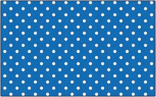 Flagship Carpets Small Polka Dots Children's Classroom Décor Area Rug for Schools, Durable and Fun for Learning Centers, Daycares and Preschools, 5' X 7'6" - Red|B0FLNP9HQ8