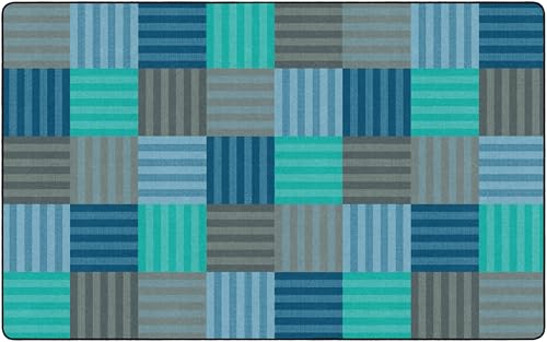 Flagship Carpets Hashtag Tone on Tone Rug for Kids Classroom or Bedroom Carpet, Home Learning and Playroom Mat (Seats up to 30), 7'6" x 12', Almond|B01FLNSGUG