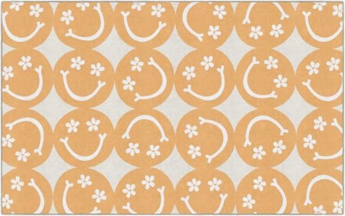 Flagship Carpets Good Vibes Happy Faces Children's Classroom Décor Area Rug for Schools, Durable and Fun for Learning Centers, Daycares and Preschools, 7'6" X 12'|B0FLNL1HS7