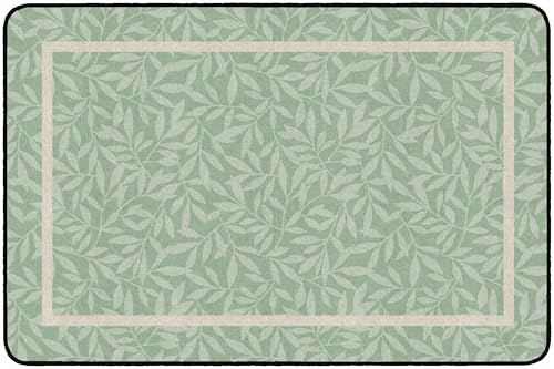Flagship Carpets Farmhouse Leaves Classroom Educational Area Rug for Kids and Teachers, Durable Quality for Schools, Preschool, Daycare, Learning Centers, and Home, 7'6" x 12' - Sage|B0FLNS4CTK