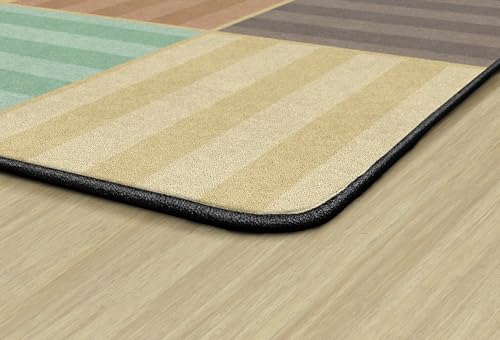 Flagship Carpets Calming Blocks Classroom Educational Area Rug for Kids and Teachers, Durable Quality for Schools, Preschool, Daycare, Learning Centers, and Home, 7'6" x 12' - Soft-Tone|B0FLNXRFGR