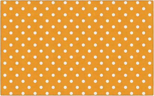 Flagship Carpets Small Polka Dots Children's Classroom Décor Area Rug for Schools, Durable and Fun for Learning Centers, Daycares and Preschools, 5' X 7'6" - Red|B0FLNP9HQ8