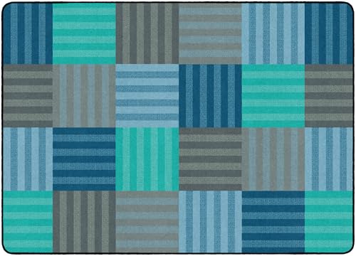 Flagship Carpets Hashtag Tone on Tone Rug for Kids Classroom or Bedroom Carpet, Home Learning and Playroom Mat (Seats up to 30), 7'6" x 12', Almond|B01FLNSGUG