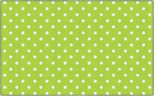 Flagship Carpets Small Polka Dots Children's Classroom Décor Area Rug for Schools, Durable and Fun for Learning Centers, Daycares and Preschools, 5' X 7'6" - Red|B0FLNP9HQ8