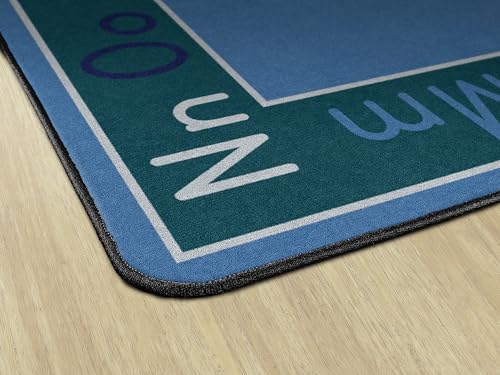 Flagship Carpets Alphabet Classroom Educational Area Rug for Kids and Teachers, Durable Quality for Schools, Preschool, Daycare, Learning Centers, and Home, 7'6" x 12' - CoolBlue|B0FLNKMT4S
