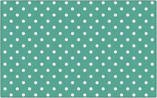Flagship Carpets Small Polka Dots Children's Classroom Décor Area Rug for Schools, Durable and Fun for Learning Centers, Daycares and Preschools, 5' X 7'6" - Red|B0FLNP9HQ8