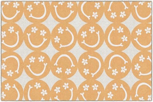 Flagship Carpets Good Vibes Happy Faces Children's Classroom Décor Area Rug for Schools, Durable and Fun for Learning Centers, Daycares and Preschools, 7'6" X 12'|B0FLNL1HS7