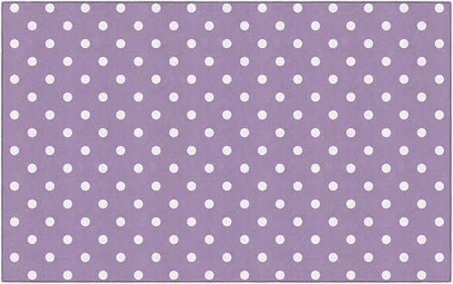 Flagship Carpets Small Polka Dots Children's Classroom Décor Area Rug for Schools, Durable and Fun for Learning Centers, Daycares and Preschools, 5' X 7'6" - Red|B0FLNP9HQ8
