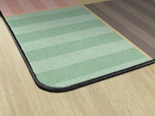Flagship Carpets Calming Blocks Classroom Educational Area Rug for Kids and Teachers, Durable Quality for Schools, Preschool, Daycare, Learning Centers, and Home, 7'6" x 12' - Soft-Tone|B0FLNXRFGR