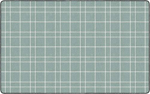 Flagship Carpets Check Pattern Area Rug for Childrens Classroom, Kids Playroom, Living Room or Bedroom Carpet and Kitchen Rug, 6' x 8'4", Black|B08KGW844G