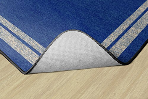 Flagship Carpets Double Border Area Rug for Classroom or Office Rug, Kids Bedroom or Playroom Carpet, and Living Room Mat, 7'6" x 12', Blue Light Border|B07DJ219LJ