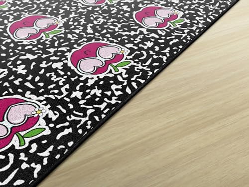 Flagship Carpets School Days Apple Sit Spots Educational Area Rug for Kids Room, Children's Classroom Rug for Teaching and Playroom, 5' X 7'6"|B0F8PNXDX4