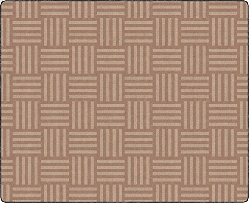 Flagship Carpets Hashtag Tone on Tone Rug for Kids Classroom or Bedroom Carpet, Home Learning and Playroom Mat (Seats up to 30), 7'6" x 12', Almond|B01FLNSGUG