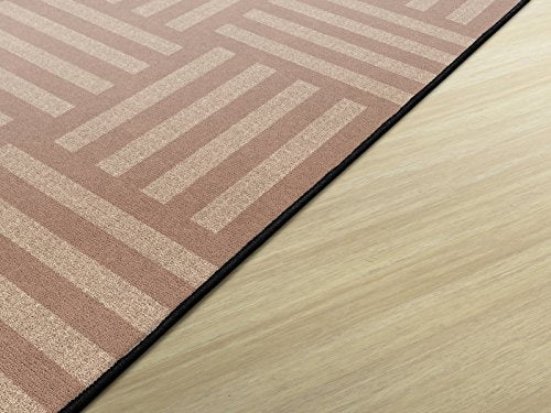 Flagship Carpets Hashtag Tone on Tone Rug for Kids Classroom or Bedroom Carpet, Home Learning and Playroom Mat (Seats up to 30), 7'6" x 12', Almond|B01FLNSGUG