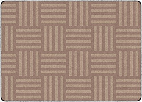 Flagship Carpets Hashtag Tone on Tone Rug for Kids Classroom or Bedroom Carpet, Home Learning and Playroom Mat (Seats up to 30), 7'6" x 12', Almond|B01FLNSGUG