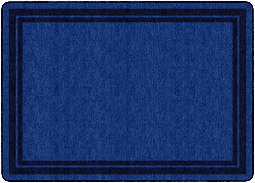 Flagship Carpets Double Border Area Rug for Classroom or Office Rug, Kids Bedroom or Playroom Carpet, and Living Room Mat, 7'6" x 12', Blue Light Border|B07DJ219LJ