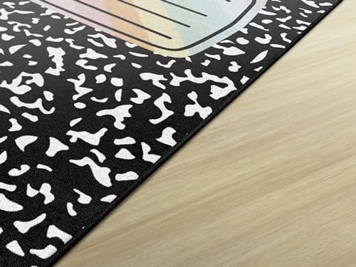 Flagship Carpets Composition Notebook Educational Area Rug for Kids Room Seating Décor, Children's Classroom, Play Carpet for Teaching and Playroom, 5' x 7'6"|B0CHT9VJL7
