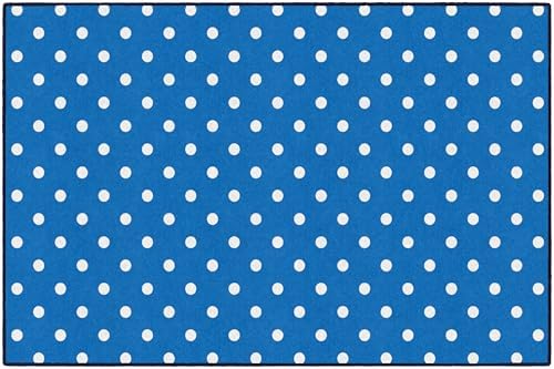 Flagship Carpets Small Polka Dots Children's Classroom Décor Area Rug for Schools, Durable and Fun for Learning Centers, Daycares and Preschools, 5' X 7'6" - Red|B0FLNP9HQ8