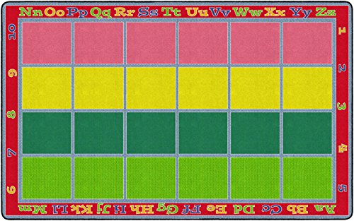 Flagship Carpets Sitting Grid Classroom Educational Area Rug for Kids and Teachers, Durable Quality for Schools, Preschool, Daycare, Learning Centers, and Home, 7'6" x 12' - CoolBlue|B0FLNFQP29