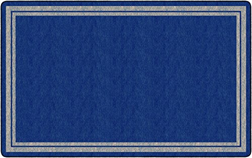 Flagship Carpets Double Border Area Rug for Classroom or Office Rug, Kids Bedroom or Playroom Carpet, and Living Room Mat, 7'6" x 12', Blue Light Border|B07DJ219LJ