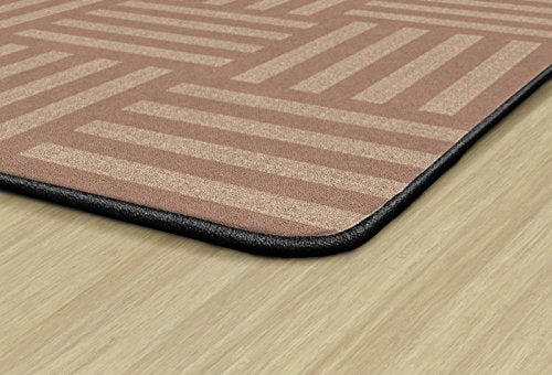 Flagship Carpets Hashtag Tone on Tone Rug for Kids Classroom or Bedroom Carpet, Home Learning and Playroom Mat (Seats up to 30), 7'6" x 12', Almond|B01FLNSGUG