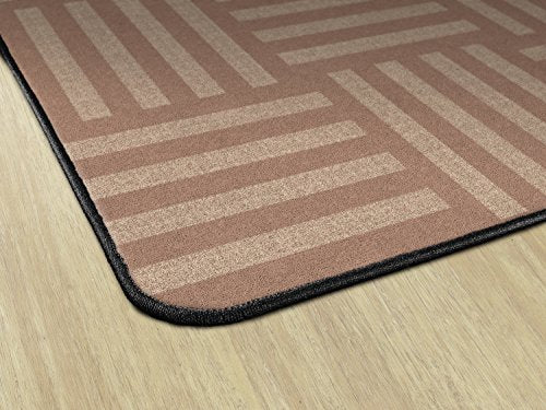 Flagship Carpets Hashtag Tone on Tone Rug for Kids Classroom or Bedroom Carpet, Home Learning and Playroom Mat (Seats up to 30), 7'6" x 12', Almond|B01FLNSGUG