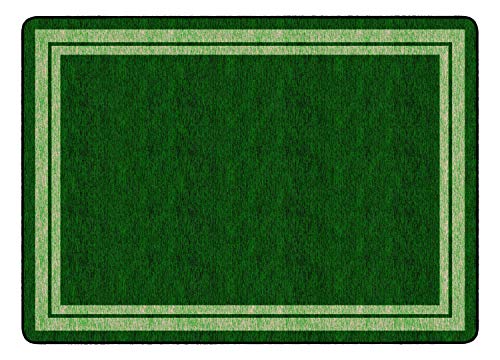Flagship Carpets Double Border Area Rug for Classroom or Office Rug, Kids Bedroom or Playroom Carpet, and Living Room Mat, 7'6" x 12', Blue Light Border|B07DJ219LJ