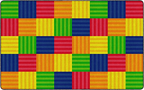 Flagship Carpets Hashtag Tone on Tone Rug for Kids Classroom or Bedroom Carpet, Home Learning and Playroom Mat (Seats up to 30), 7'6" x 12', Almond|B01FLNSGUG