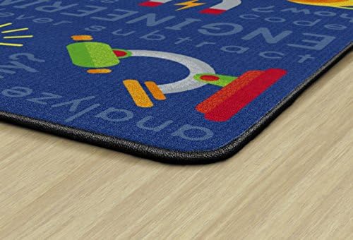Flagship Carpets STEM Science Educational Area Rug for Children's Classroom or Kids Room, Playroom Carpet or Home Learning Mat, 6' x 8'4", Blue|B07DJ5KDDZ