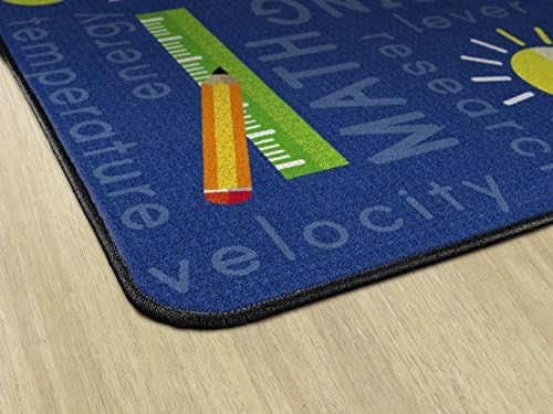 Flagship Carpets STEM Science Educational Area Rug for Children's Classroom or Kids Room, Playroom Carpet or Home Learning Mat, 6' x 8'4", Blue|B07DJ5KDDZ