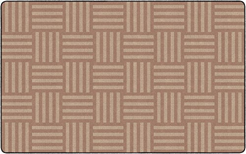 Flagship Carpets Hashtag Tone on Tone Rug for Kids Classroom or Bedroom Carpet, Home Learning and Playroom Mat (Seats up to 30), 7'6" x 12', Almond|B01FLNSGUG