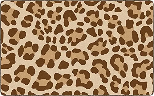 Flagship Carpets Simply Safari Leopard Classroom Area Rug for Indoor Classroom Learning or Kid Bedroom Educational Play Mat, 5'x7'6"|B099CW3GX6