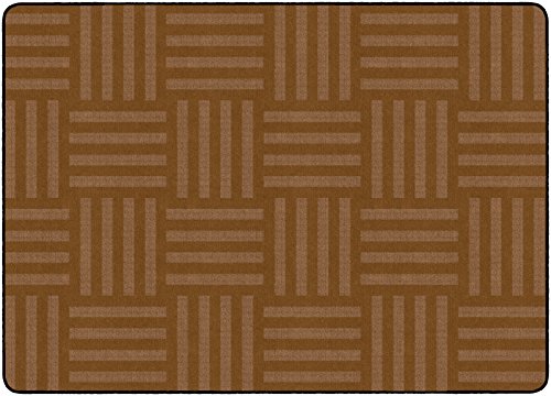 Flagship Carpets Hashtag Tone on Tone Rug for Kids Classroom or Bedroom Carpet, Home Learning and Playroom Mat (Seats up to 30), 7'6" x 12', Almond|B01FLNSGUG