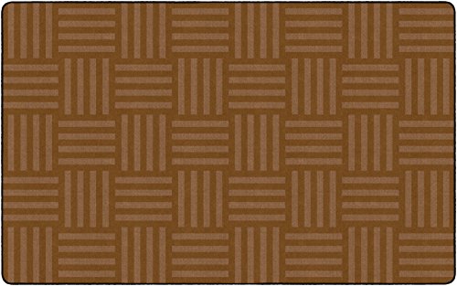 Flagship Carpets Hashtag Tone on Tone Rug for Kids Classroom or Bedroom Carpet, Home Learning and Playroom Mat (Seats up to 30), 7'6" x 12', Almond|B01FLNSGUG
