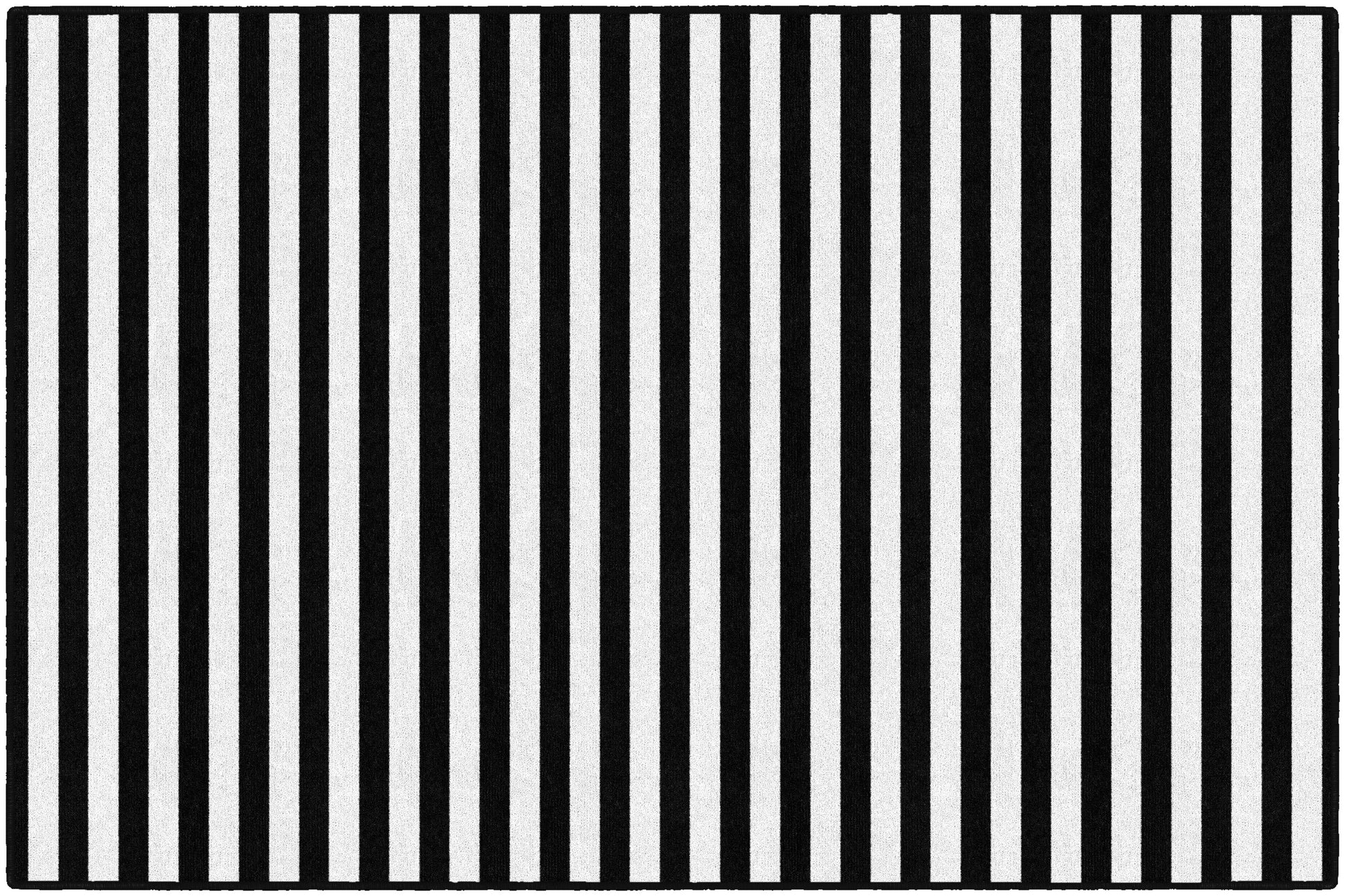 BLACK & WHITE STRIPE 5' X 7'6