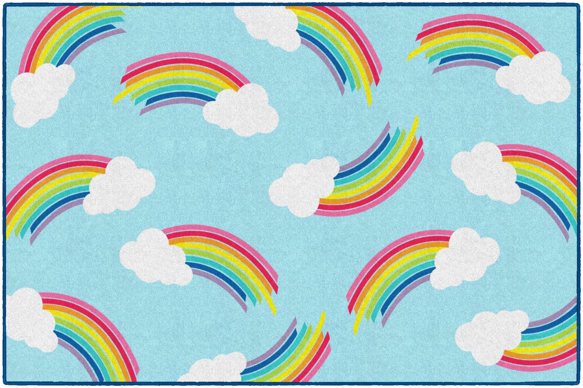 Rainbow clouds 5'x7'6"
