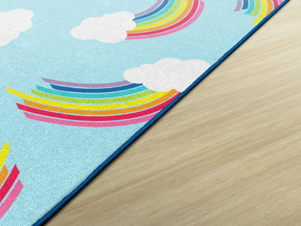 Rainbow clouds 5'x7'6"