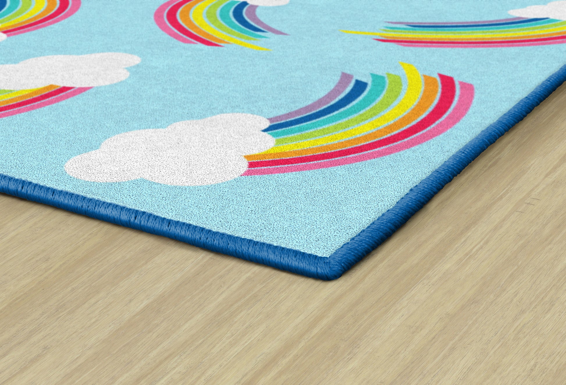 Rainbow clouds 5'x7'6"