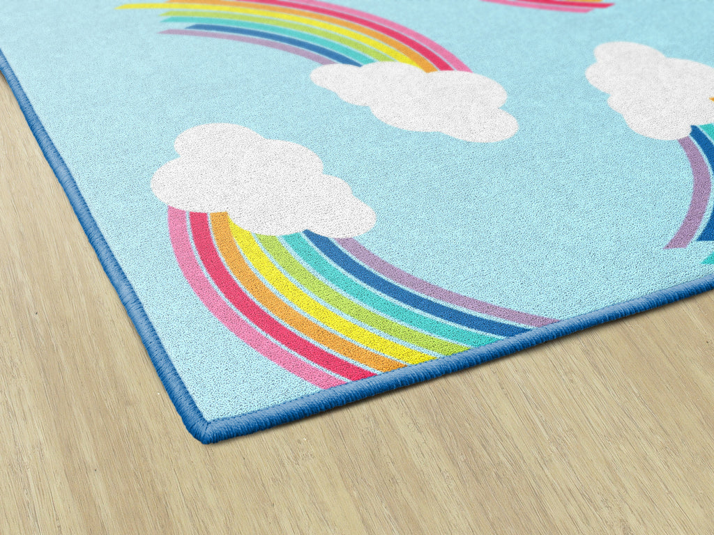 Rainbow clouds 5'x7'6"