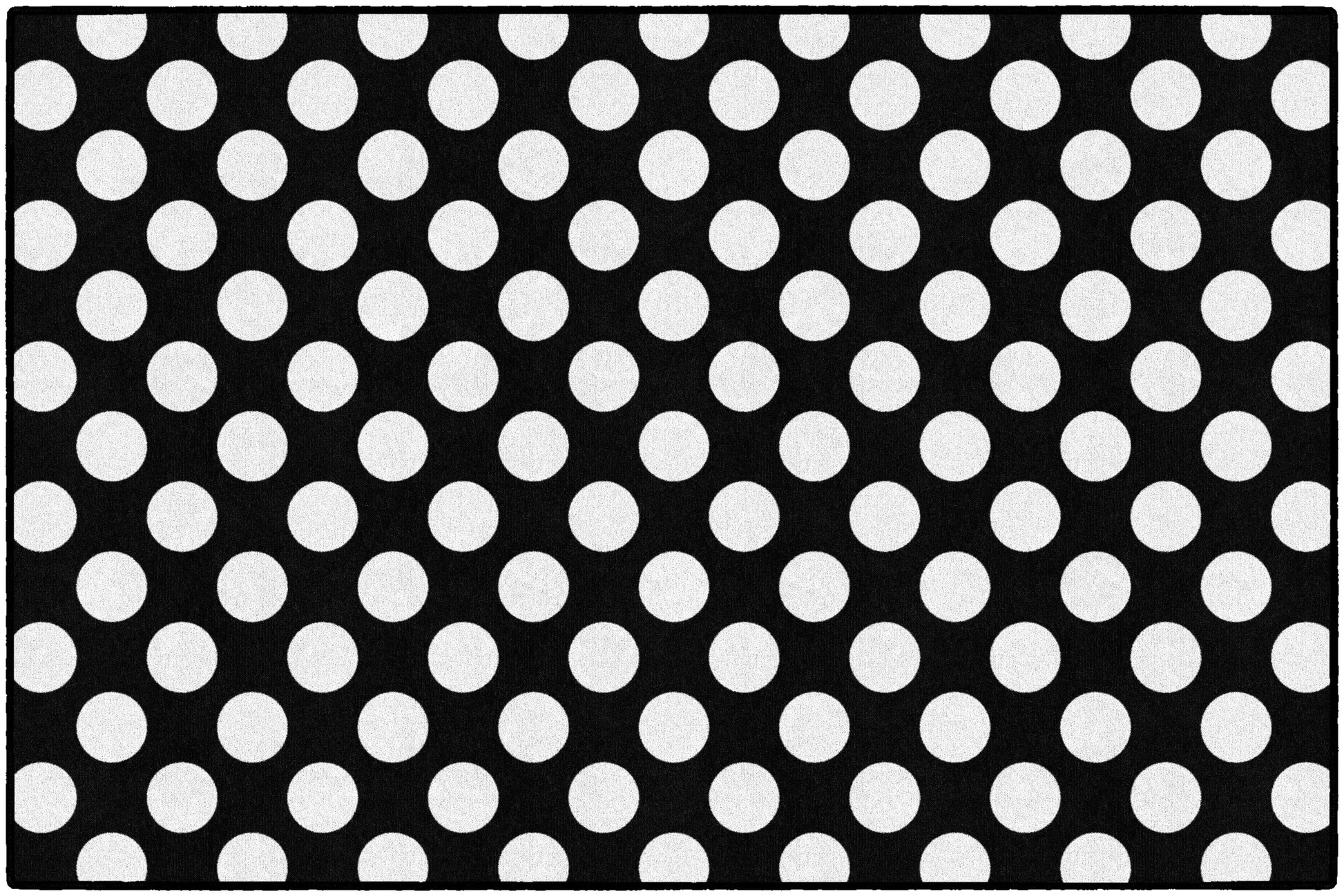 BLACK&WHITE POLKADOT 5' X 7'6