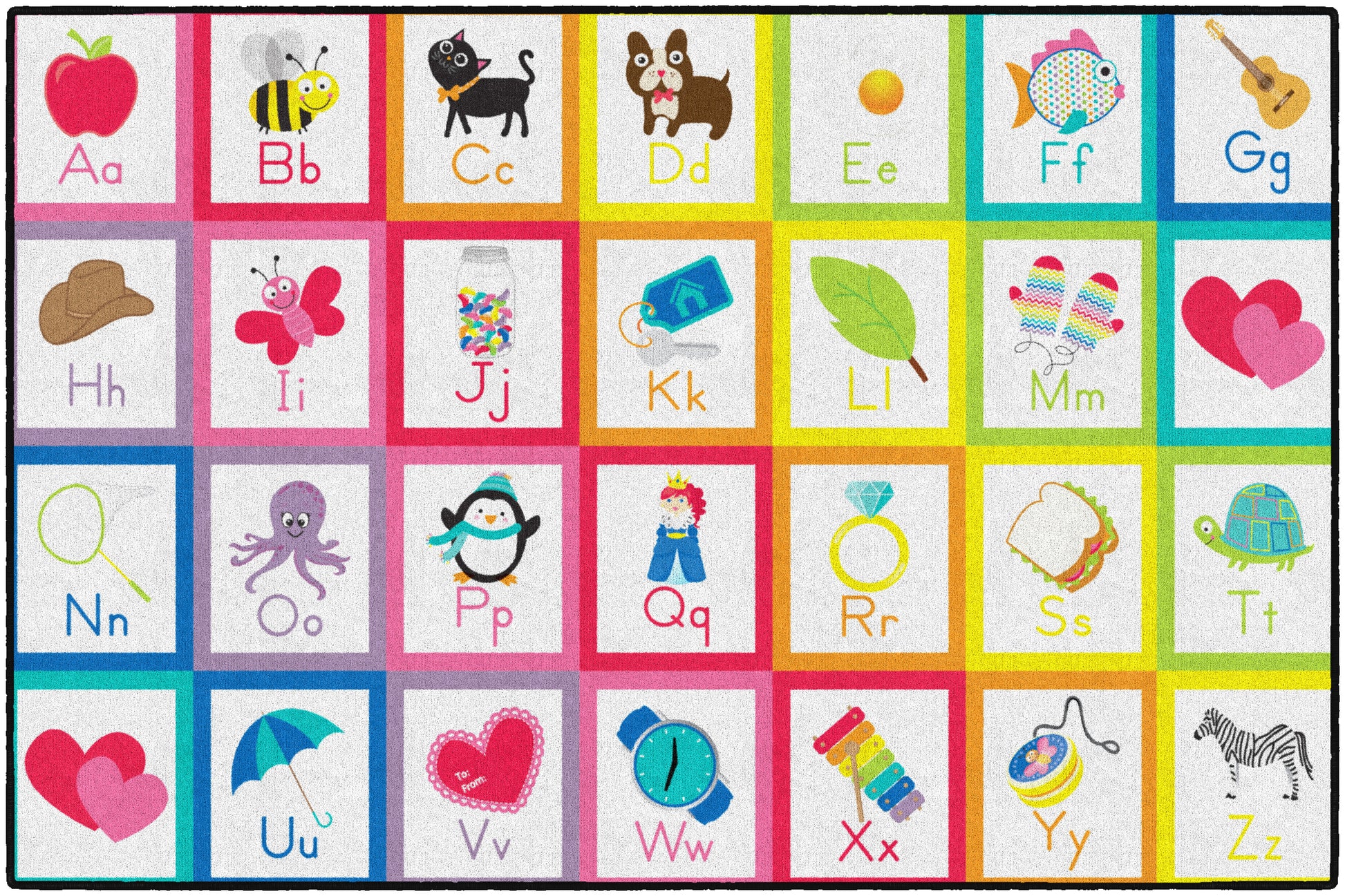 RAINBOW ABC CARDS 5'x7'6"