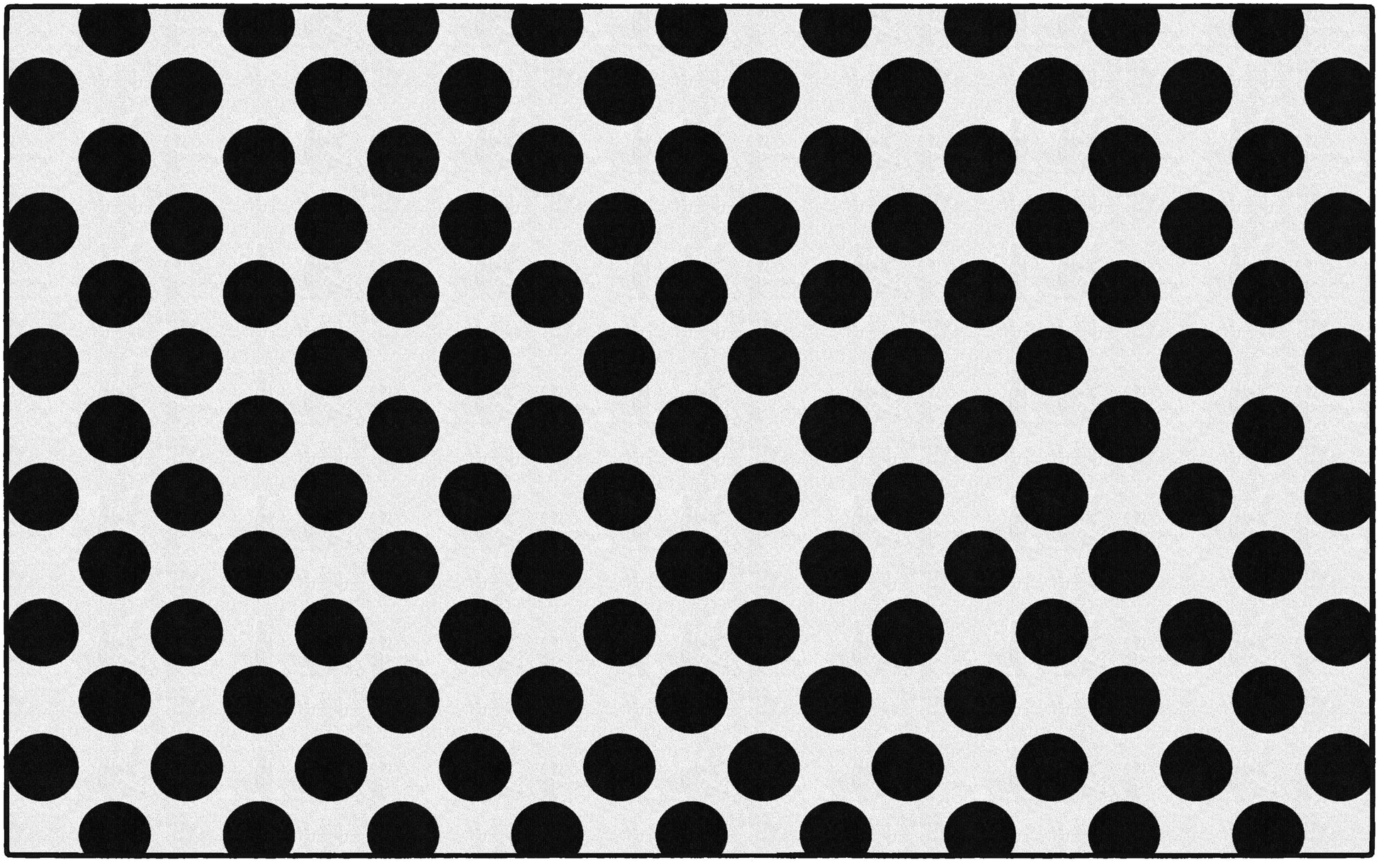 BLK ON WHITE POLKA 7'6 X 12'
