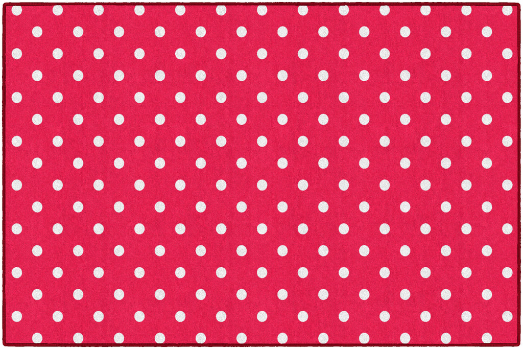 SMALL DOTS RED 5' X 7'6